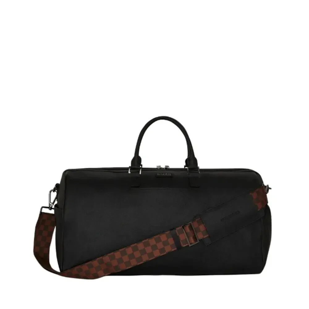 SPRAYGROUND Dose Of Check Deux Duffel Embossed Sharkbite Streetwear NWT